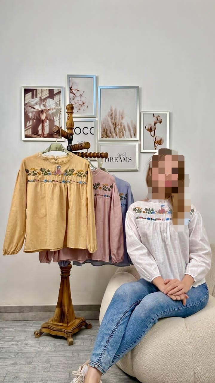 بولوز گلدوزی دخترانه کد 004